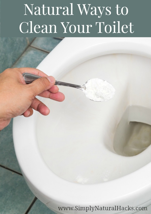 cleaning toilet with baking soda