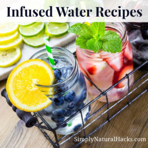 homemade infused water in mason jars