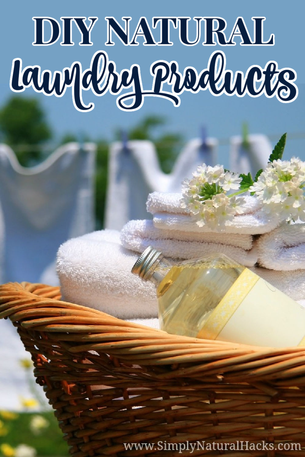 folded towels in a basket with natural laundry soap