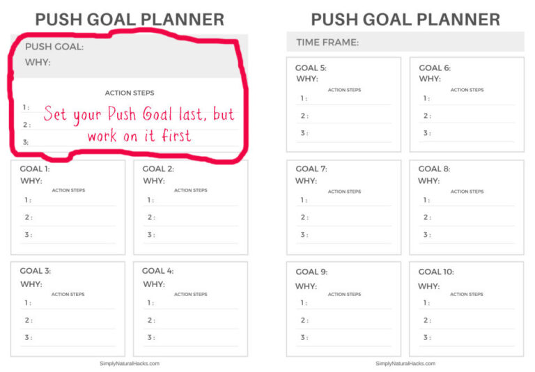 How to Create a Push Goal Simply Natural Hacks™
